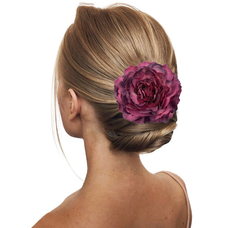 Fashion 3 Rose Red Simulated Flower Hairpin,Hairpins