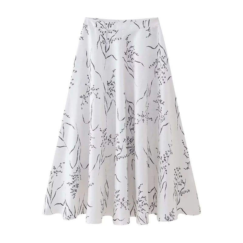 Fashion Print Color Polyester Printed Skirt,Skirts