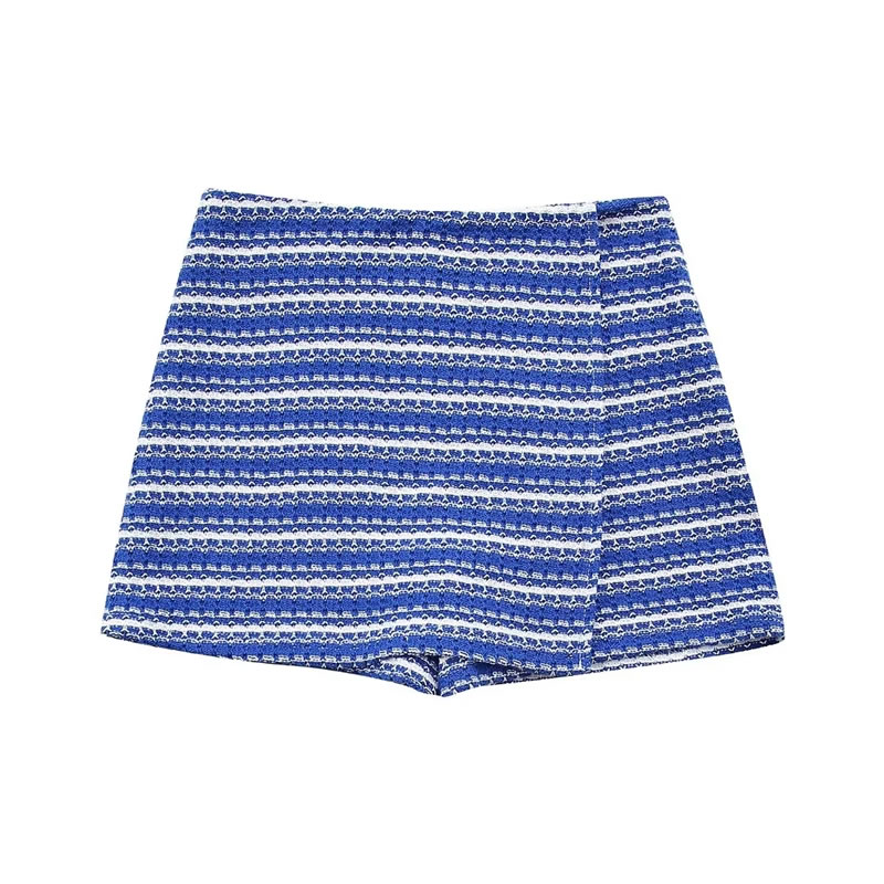 Fashion Blue Striped Shorts,Shorts