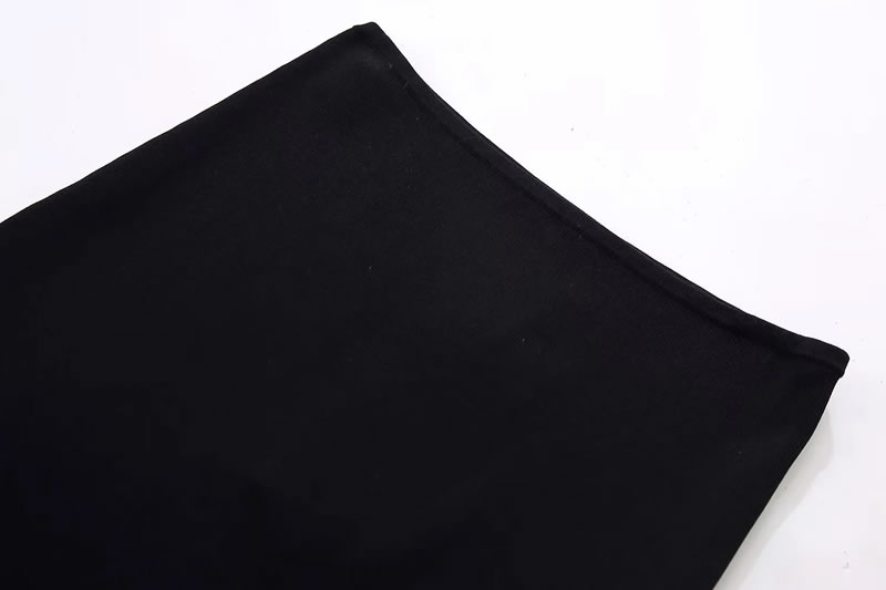 Fashion Black Beaded Knitted Skirt,Skirts