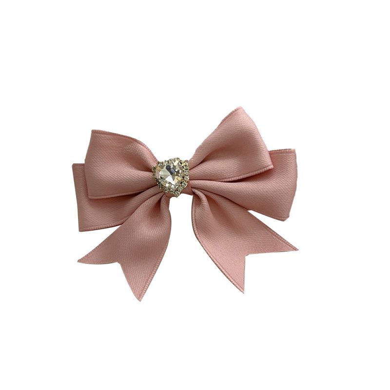 Fashion Pink Diamond Bow Diamond Love Hairpin,Hairpins
