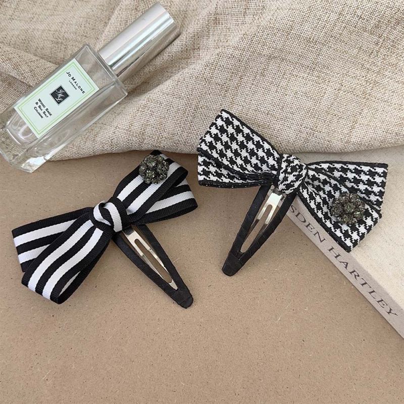 Fashion Striped Model Striped Bow Hairpin,Hairpins