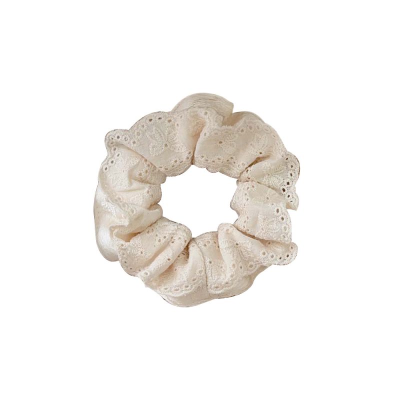 Fashion Off White Lace Pleated Hair Rope,Hair Ring