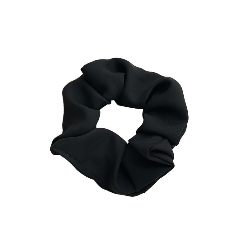 Fashion Basic Model-black Floral Pleated Hair Tie,Hair Ring