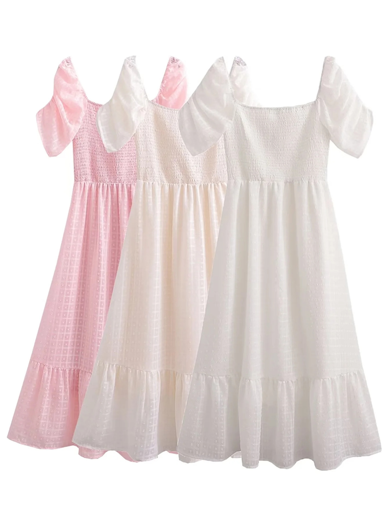 Fashion Pink Chiffon Texture Long Skirt,Long Dress