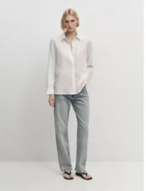 Fashion White Woven Lapel Button-down Shirt,Blouses