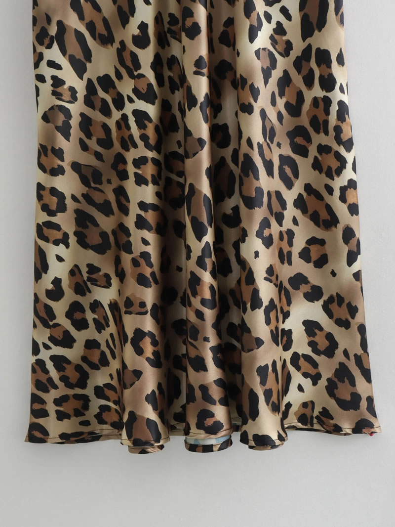 Fashion Multicolor 2 Polyester Leopard Print Skirt,Skirts