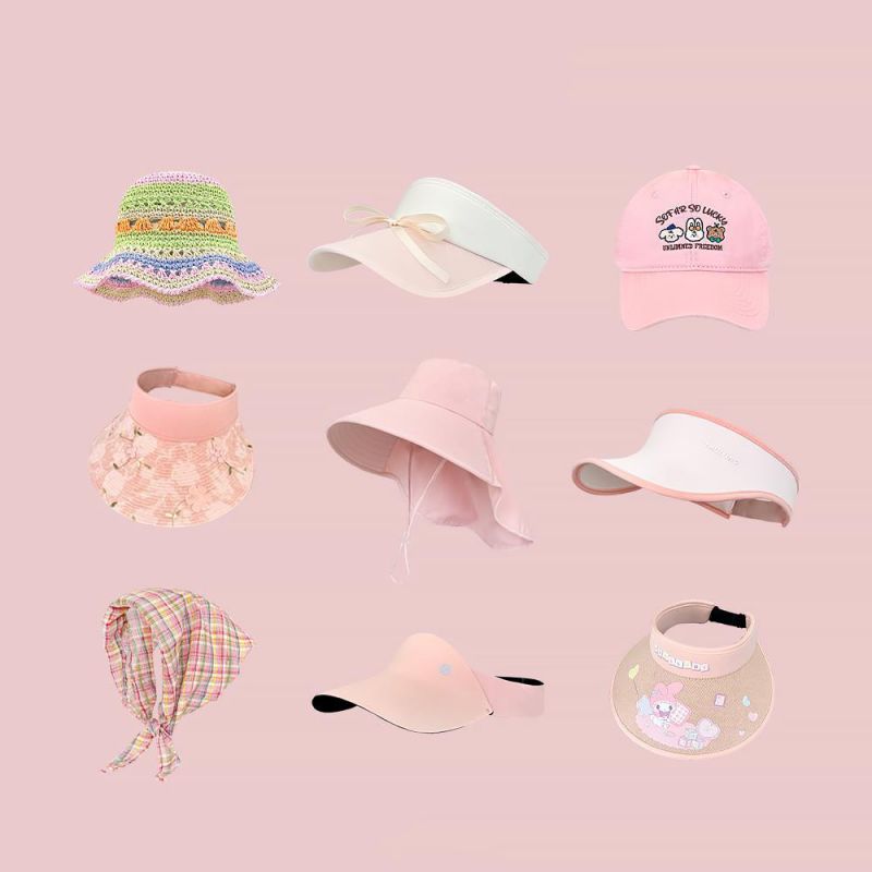 Fashion Round Label Light Empty Top Hat (y2k Millennium Pink) Large Brim Sun Hat,Sun Hats