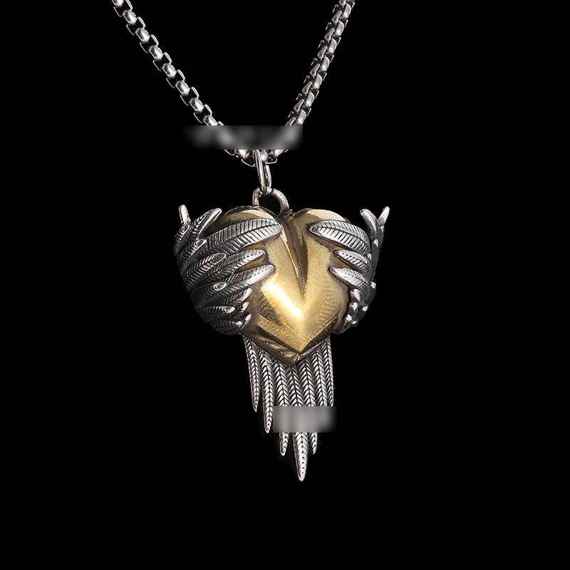 Fashion Heart-shaped Bird Necklace-including Pendant Alloy Geometric Love Wings Necklace,Pendants