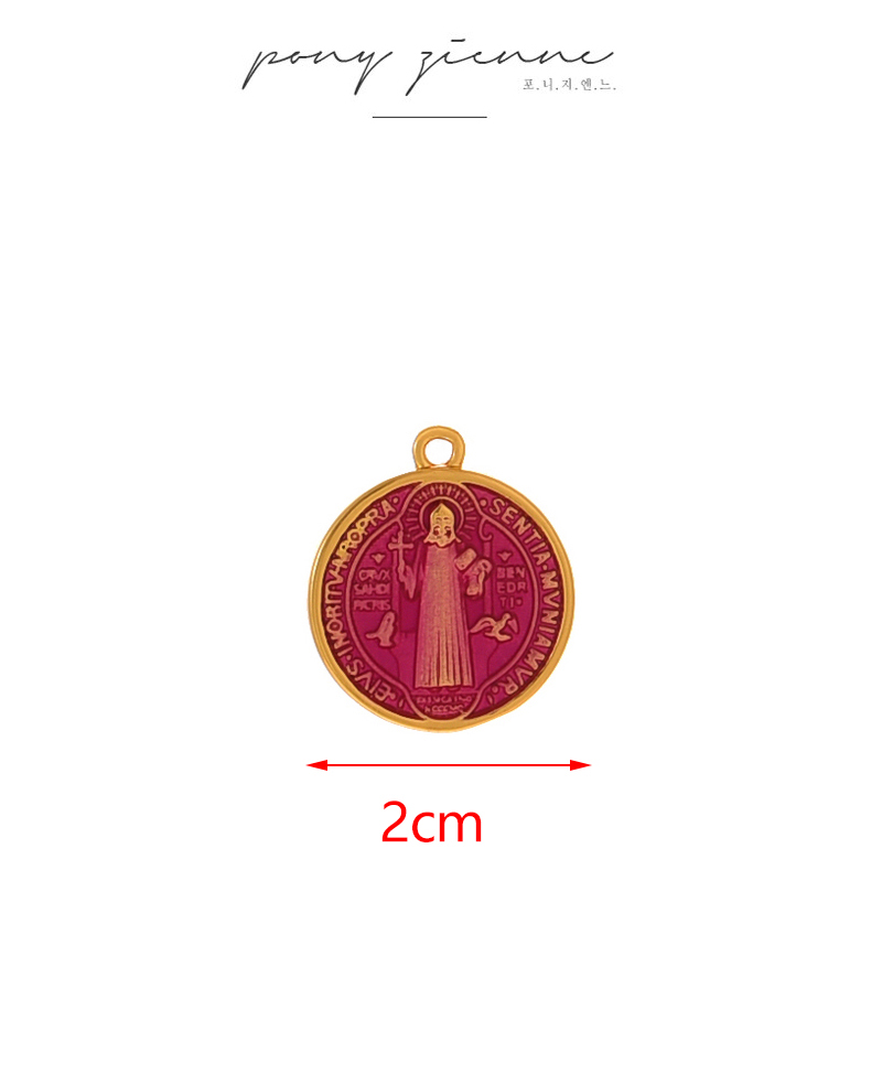 Fashion Gold Copper Round Double Sided Portrait Pendant Accessories,Jewelry Findings & Components
