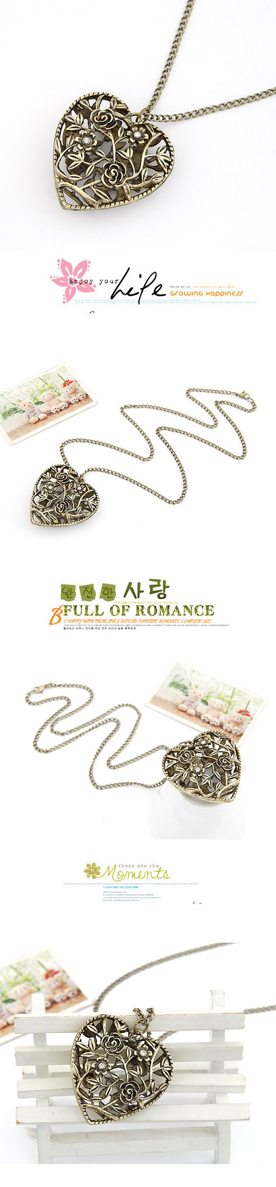 Screw Bronze Hollow Out Heart Shape,Chains