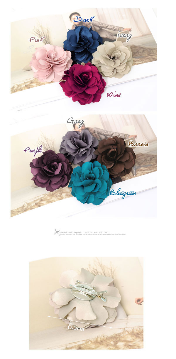 Mustard Purple Sweet Elegant Fashion Flower Design Alloy Hair clip hair claw,Hairpins