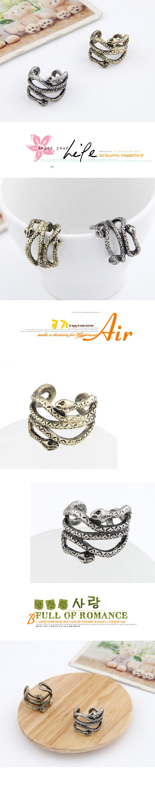 Golf Bronze Luckly Snake,Fashion Rings