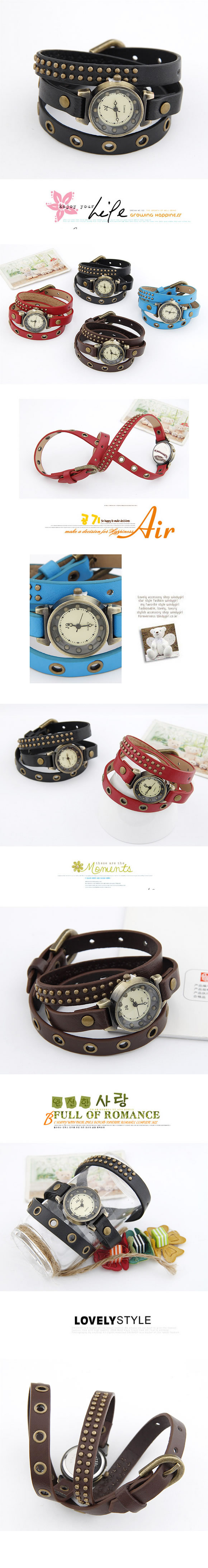 Korean vintage classic fashion pu leather design watch,Ladies Watches