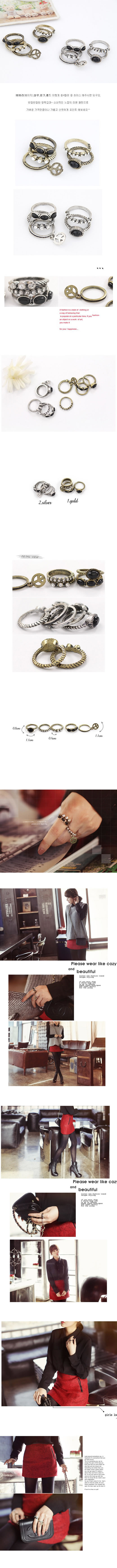 Fashionabl Silver Color Peace Pendant (5 pcs),Fashion Rings