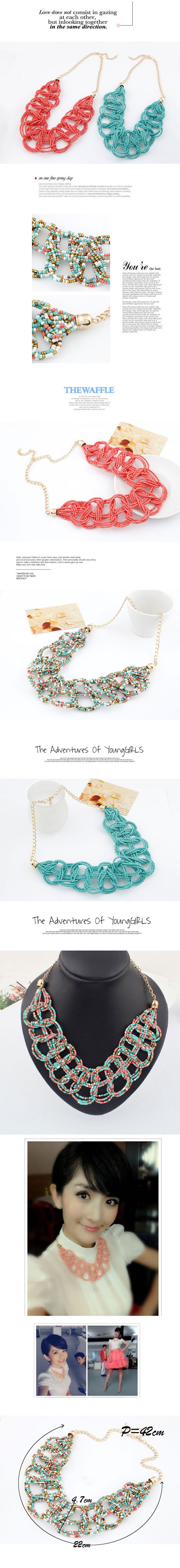 Charm Multicolour Handmade Small Bead,Bib Necklaces