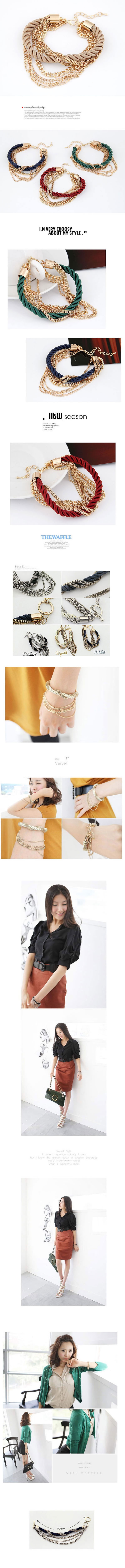 Disposable Gold Color Luxury Multilayer Weave,Fashion Bracelets