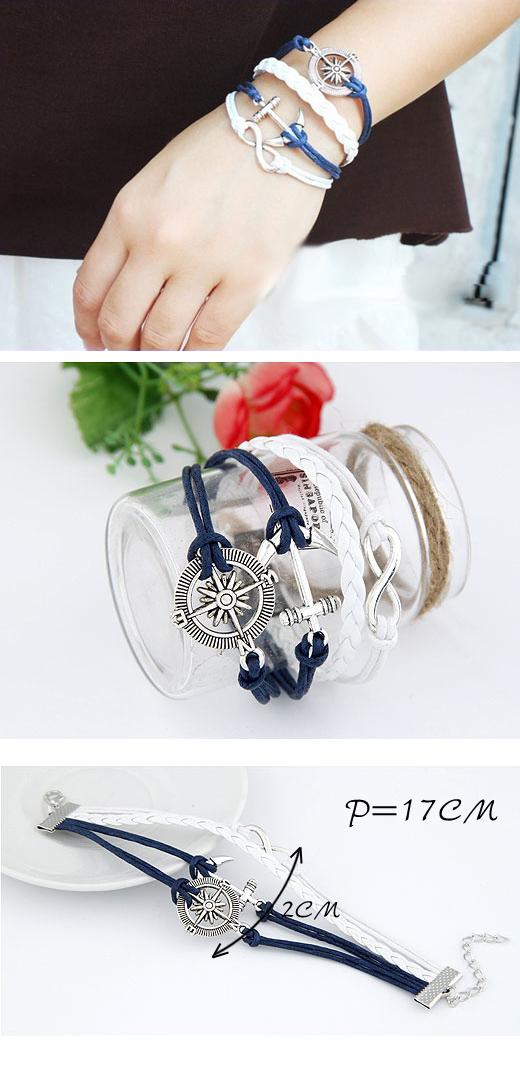  white handmade 9 shape design,Fashion Bracelets