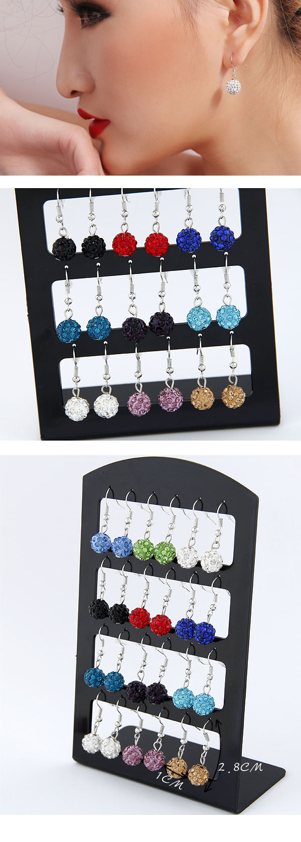 Extreme Picture Color Sweety Ball Design Alloy Fashion earrings,Earrings set