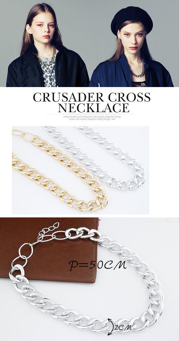 24K Silver Color Simple Chain Design,Chains