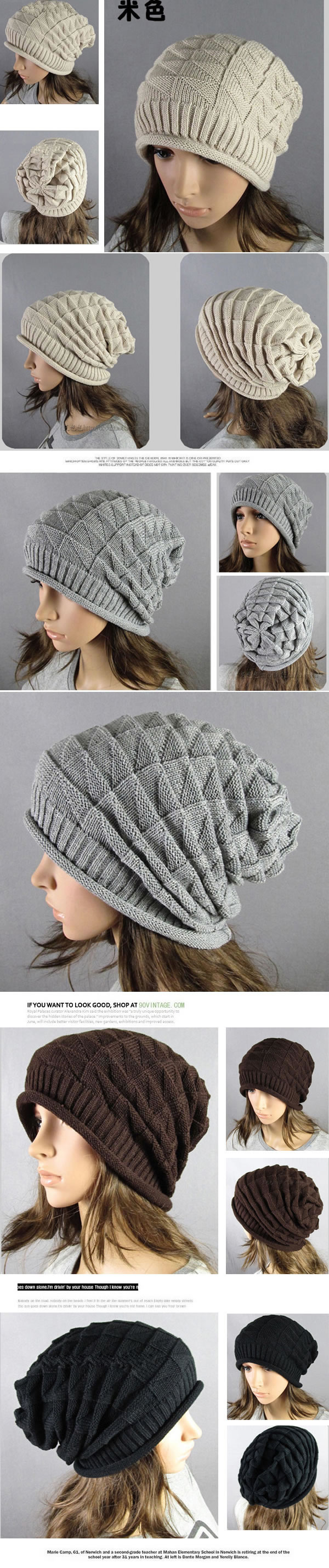 Sample Gray Earmuffs,Knitting Wool Hats