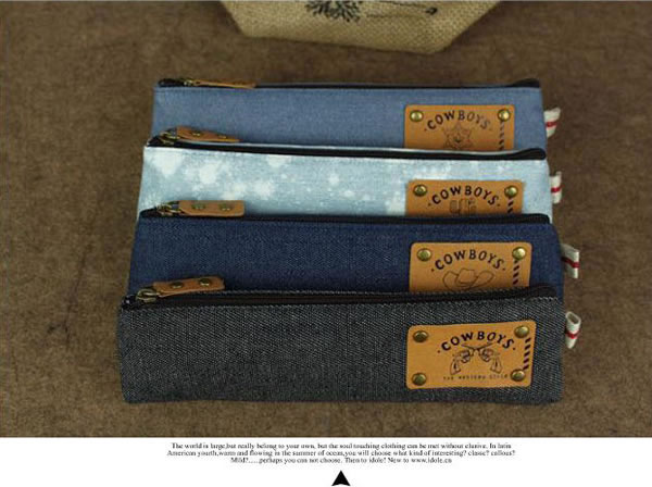 Fashion Random Color Vintage Jeans Design,Pencil Case/Paper Bags