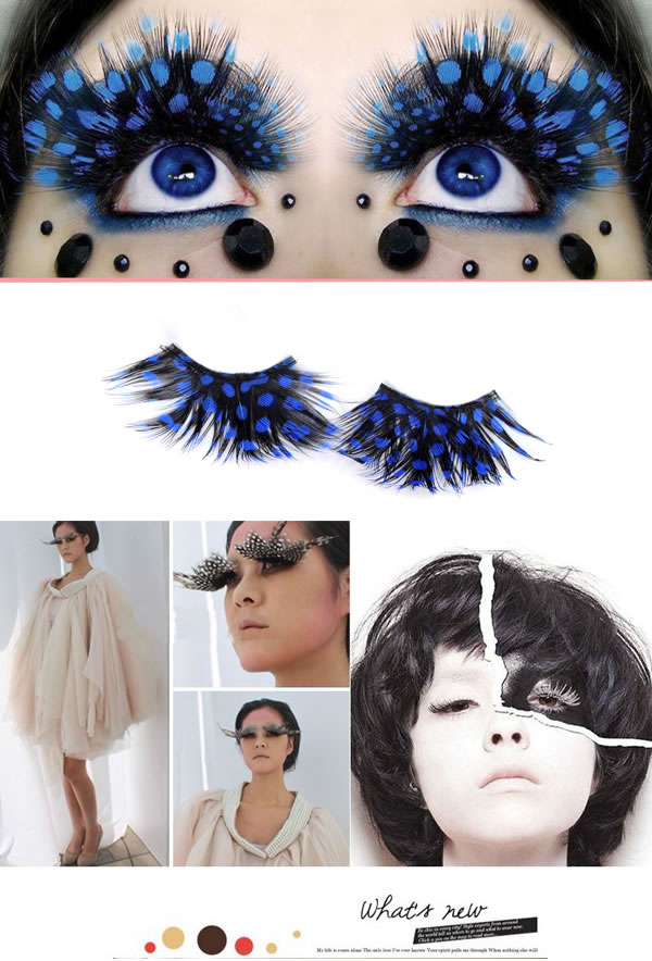 Gorgeous Blue Personality Design,Eyelash&Eye Paste