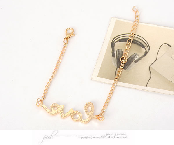Luxurious Gold Color Personality Love Design,Fashion Bracelets