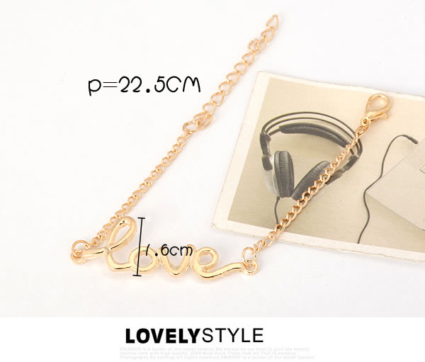 Luxurious Gold Color Personality Love Design,Fashion Bracelets