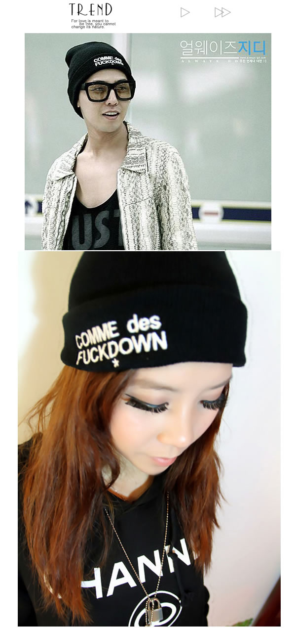 Fashion Black Letter Shape Decorated Hat,Knitting Wool Hats