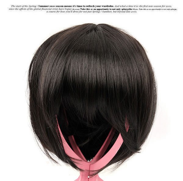 Birthing Dark Brown Bobo Style With Tilted Bang,Wigs