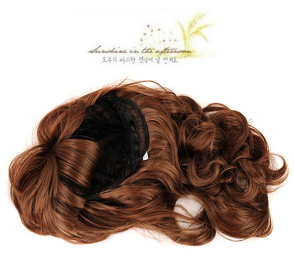 Peterbilt Flax Yellow Long Curly Design High-Temp Fiber Wigs,Wigs