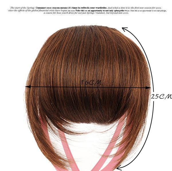 Pleated Dark Brown Hairs Banged With Temples,Wigs