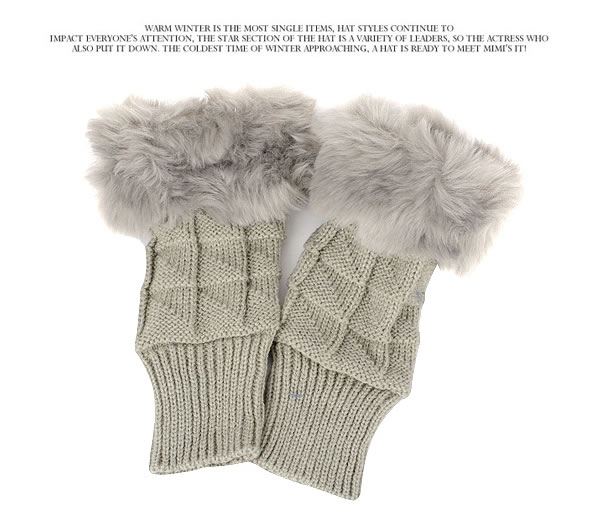 Customized White Thicken Squares Fingerless,Fingerless Gloves