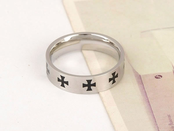 Gored Silver Color Simple Cross Pattern,Fashion Rings
