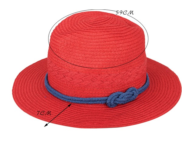 Coast Red Rope Knot Decorated Design,Sun Hats