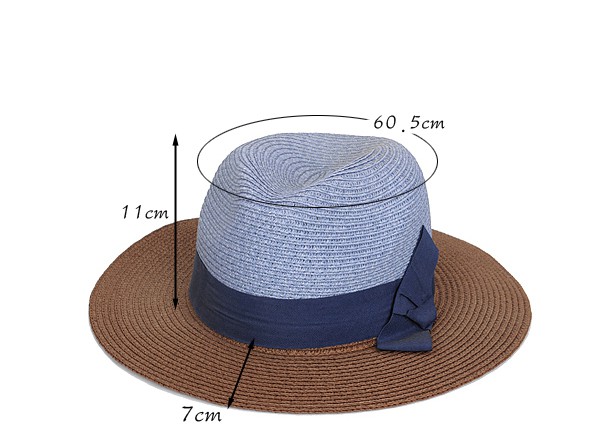22K Blue Two Colors Patchwork Design,Sun Hats