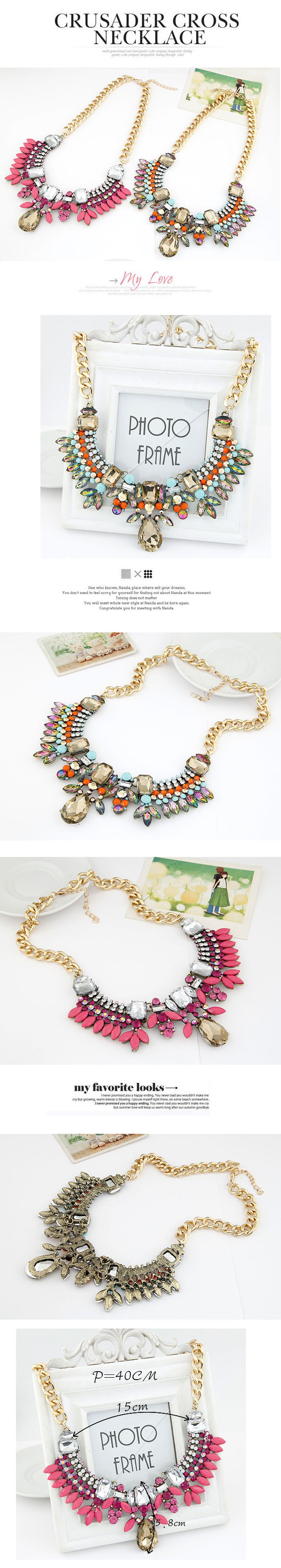 Streamline multicolor gemstone decorated design,Bib Necklaces
