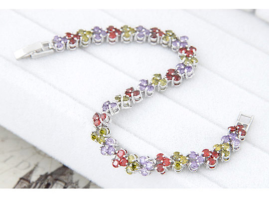 Pregnancy White Diamond Decorated Round Shape Design Zircon Crystal Bracelets ,Crystal Bracelets