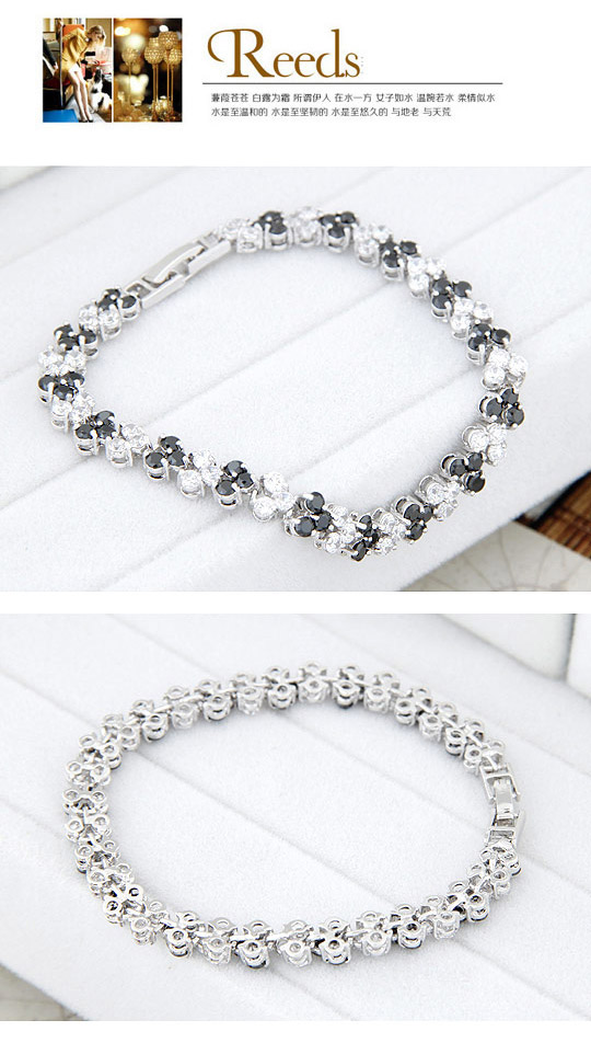 Mini Multicolor Diamond Decorated Round Shape Design Zircon Crystal Bracelets ,Crystal Bracelets
