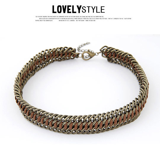 Headrest Brown Metal Weave Simple Design Alloy Chains,Chains