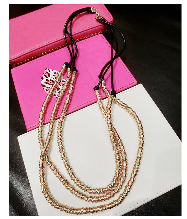 Handmade Silver Color Metal Weave Multilayer Design Alloy Multi Strand Necklaces,Multi Strand Necklaces