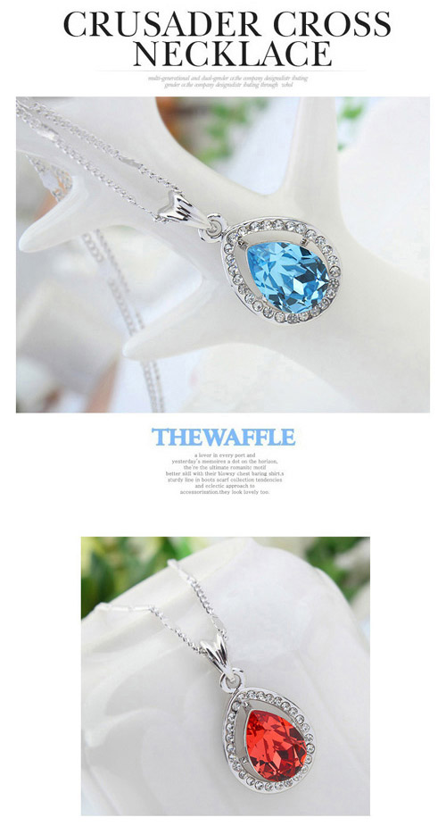 Players Padparadscha Diamond Decorated Waterdrop Shape Design Alloy Crystal Sets ,Crystal Sets