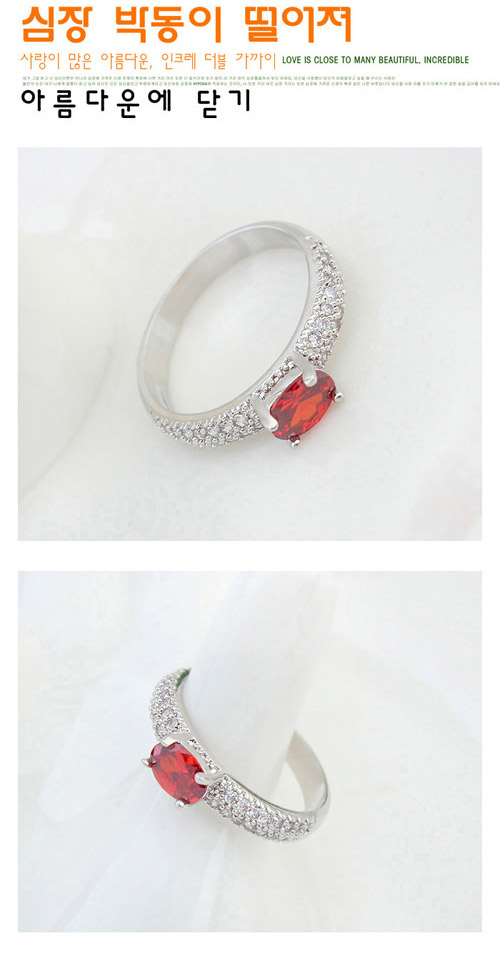 Coast Pink Diamond Decorated Simple Design Zircon Crystal Rings ,Crystal Rings