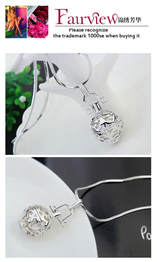 Inexpensiv White Pearl Decorated Hollow Out Design,Crystal Necklaces