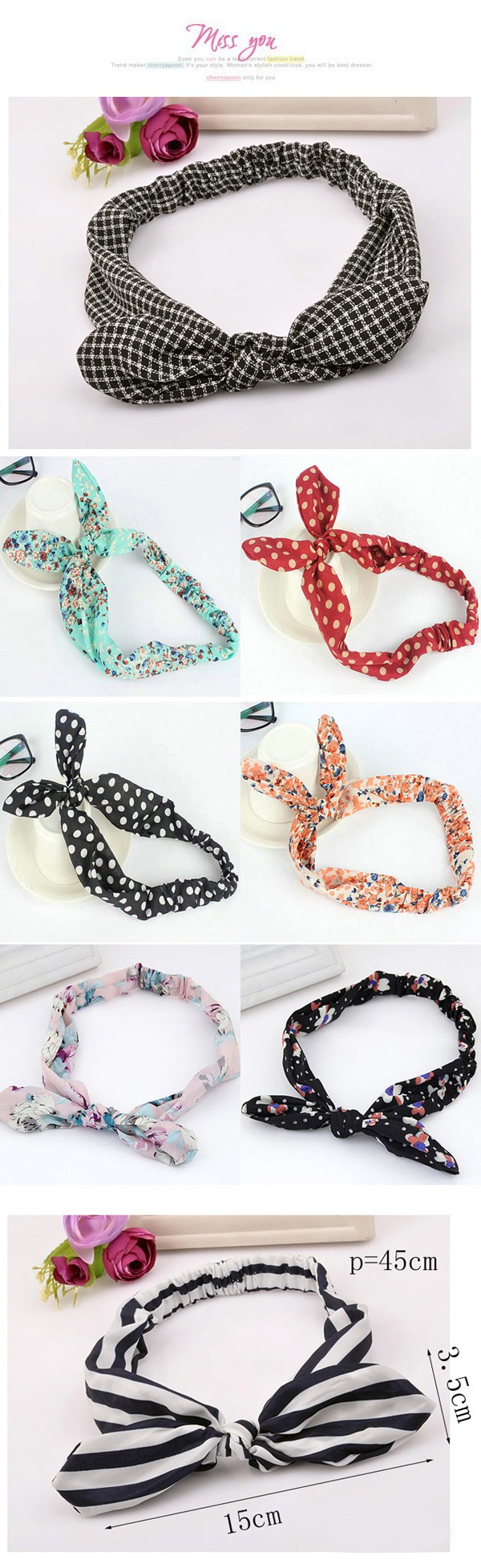 Korean Red Bowknot Shape Decorated Simple Design Fabric Hair band hair hoop,Hair Ribbons