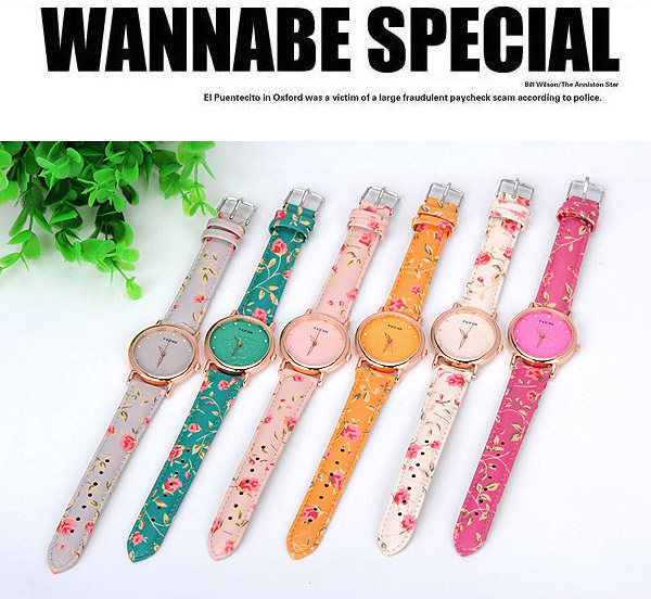 Fit yellow diamond decorated rose pattern design alloy Ladies Watches,Ladies Watches