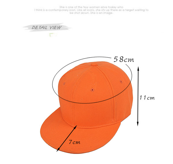 Roller Orange Pure Color Simple Design,Baseball Caps