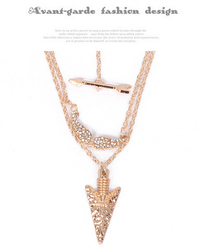 2012 Gold Color Diamond Decorated Multi-element Design,Chains