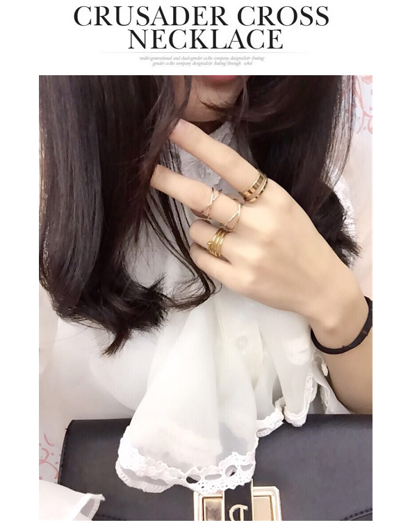 Beauteous Gold Color Multilayer Simple Design,Fashion Rings